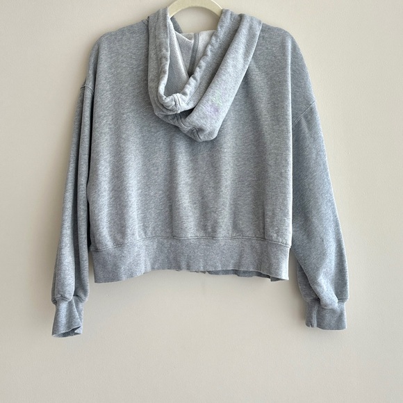 Old Navy Cropped Fleece Zip Up Hoodie, Size Large, Grey - Picture 14 of 16
